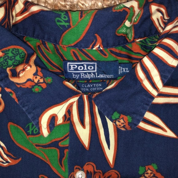 VINTAGE Polo by Ralph Lauren Hawaiian button up - Picture 3 of 3